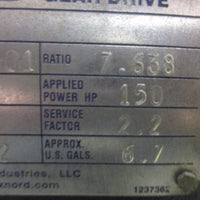 Falk 2080FC2B Concentric Inline Gear Drive Reducer 7.638:1 3-1/2" & 2-1/4" Shaft