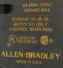 Allen Bradley 509-TOD Full Voltage Starter 3 Phase 600VAC Max 9A Max