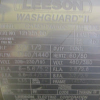 Leeson Washguard II CZ145T17WC10C Electric Motor 2/1.5HP, 3PH 7/8" Shaft