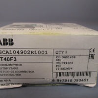 ABB OT40F3 Disconnect Switch 3p 40a Amp 600vac 1SCA104902R1001