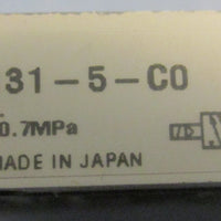 SMC VQ1131-5-C0 Solenoid Valve 0.15-0.7MPa Series VQ 4" Length