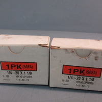 Lot of (2) 1/420 x 11/8" Hex Head Cap Screw Bolt  188 SS 1H25C112 (50EA)