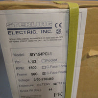 STERLING ELECTRIC, INC AC MOTOR  1-1/2HP 1800 56C TEFC 3/60/230/460 SIY154PCI-1