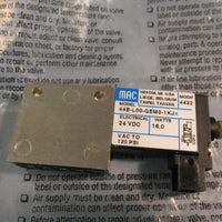 Mac Valves 44B-L00-GEM0-1KJ Solenoid Valve 24VDC 16 Watts 120 PSI