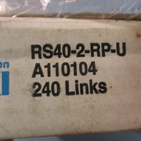 Tsubaki RS402RPU Roller Chain #40 Chain Size 10' Long 240 Links