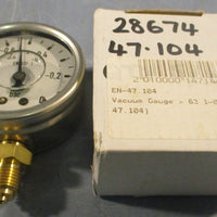 Trepko EN 8371 Pressure Gauge 1 to 0 bar Liquid Filled 21/2" OD