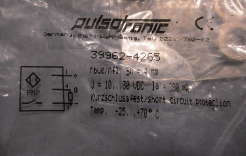 PulsoTronic 39962-4265 Proximity Switch 30VDC Sn 4mm Factory Sealed