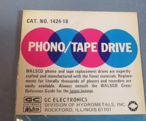 Lot of 2 GC Electronics 142418 Phono/Tape Drive Smaller Circumference NOS