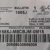 Allen Bradley 1585JM8CBJM0M15 Ser A Ethernet Media RJ45 Patchcord (Lot of 2)