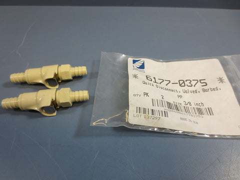 Lot of 2 Nib Nalge Nunc International 6177-0375 Quick Disconnect Valved Barbed