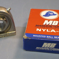 MB NYLAK MFB 1 Pillow Block Bearing 1" Bore 2 Bolt, 3" Flange Width NIB