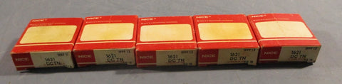NICE 1621 DC TN BALL BEARINGS 1/2" Bore 1 3/8" OD 7/16" W Lot of 5