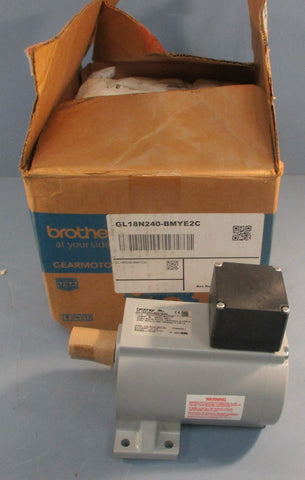 Brother GL18N240-BMYE2C Gearmotor 240:1 Ratio 1/20 HP 3/4" Shaft Dia
