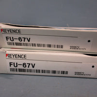 Lot of (4) KEYENCE FU67V Fiber Optic Sensor FU67V Fiber AMPLIFIER SENSOR CABLE