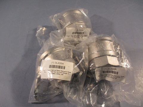 Lot of 3 GRAINGER Coupler, 2" Female Coupler: x FNPT 316 SS Coupler, 3LX33A