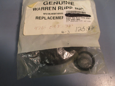 Warren Rupp, Inc Wetted End, Sandpiper Pump Repair Kit 476095365