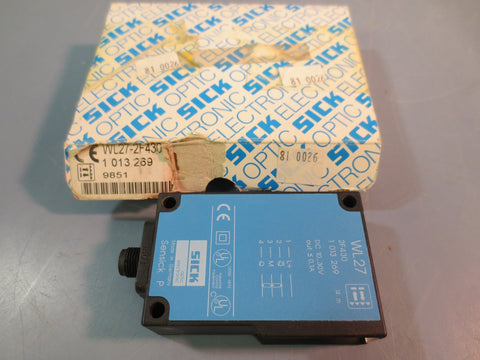 Used SICK WL27 2F430 Sensick Photoeye Proximity Switch Sensor 24vdc