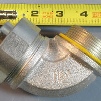 Box 2 Crouse Hinds LT15090 Male Conduit Connector Fittings 90 Degree 11/2" NIB