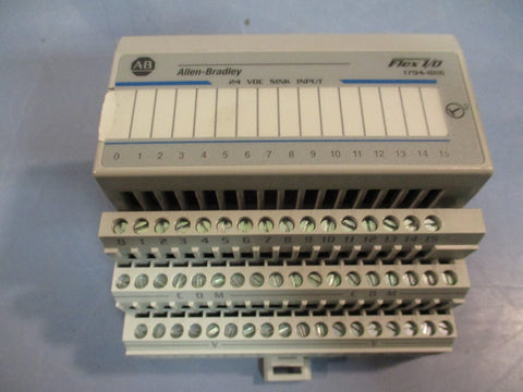 AllenBradley Sink Input Flex I/O PLC Module 24VDC DIN Rail 1794IB16