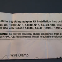 Allen-Bradley 1494R-N18 Ser. A Lug Adapter Kit NEW