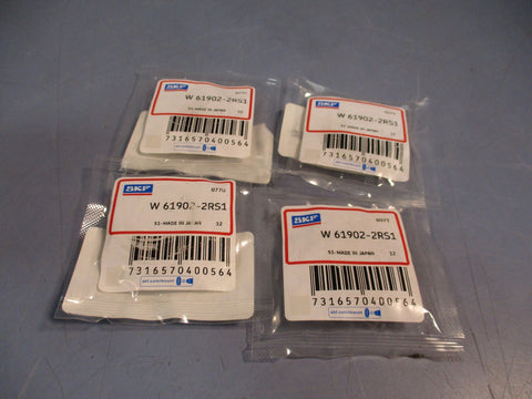 Lot of (4) SKF Deep groove Radial Ball Bearings W 619022RS1