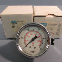 Lot of (2) WIKA Gauge Type 111.10 2.5 0-100 psi/Kpa 1/4" NPT U-Clamp 9670777