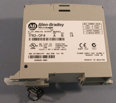 Allen Bradley 1762-OF4 4 Channel Analog Output Module MicroLogix Ser A