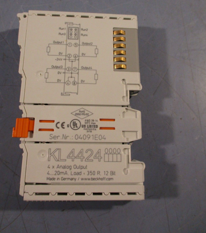 BECKHOFF Bus Terminal, 4channel analog output, current, 4…20 mA, 12 bit KL4424