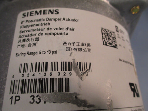 SIEMENS POWERS 6" PNEUMATIC DAMPER ACTUATOR (8-13 PSI) 331-3060