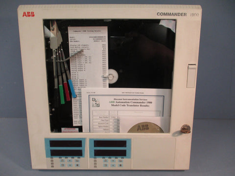 ABB COMMANDER 1900 CHART RECORDER TYPE 1914JU002400000STD 50/60Hz 40VA 115/230V