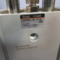 SMC Dual Rod Air Cylinder w/Slide Bearing CXSM32-40-XC18