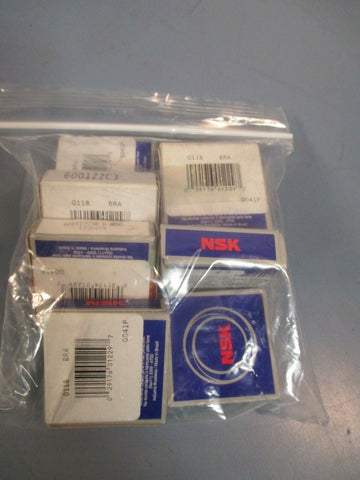 NSK Deep Groove Bearing (Lot of Eight) 6001ZZC3