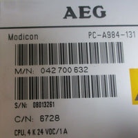 AEG Modicon PCA984131 CPU Module 042700632 24VDC 1A CPU 4K