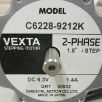 Oriental Motor C6228-9212K Vexta Stepping Motor 2 Phase 1.8 Deg. Step 1/4" Shaft