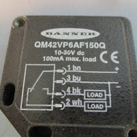 Banner QM42VP6AF150Q Photoelectric Sensor 1030V dc 100mA max.
