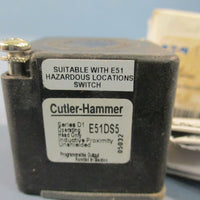 EATON CUTLERHAMMER E51DS5 INDUCTIVE SENSOR HEAD, SIDE SENSING UNSHIELDED