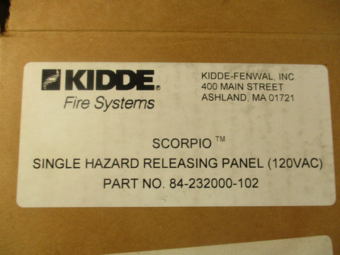 Kidde Fenwal 84-232000-102 Scorpio Single Hazard Releasing Panel 120VAC
