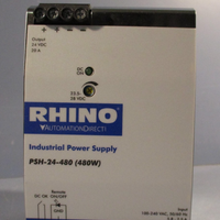 RHINO/Automation Direct Industrial Power Supply 100-240VAC PSH-24-480 (480W)