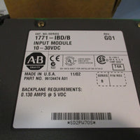 ALLENBRADLEY REV G01 INPUT MODULE SERIES B  1771IBD
