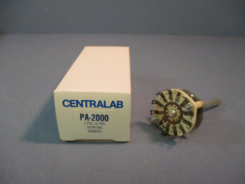 Centralab Rotary Switch PA-2000 1 Pol-12 POS Shorting Steatite NEW LOT OF 3