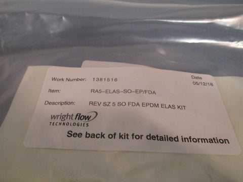 LOT OF Wright Flow Technologies Rev Sz 5 So FDA EPDM ELAS KIT RA5-ELAS-SO-EP/FDA