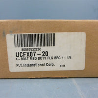 NIB UCFX0720 PTI ISO 9001 4 Bolt Flange Block Mounted Bearing