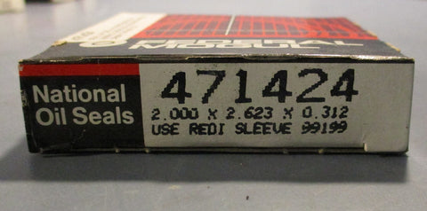 Federal Mogul 471424 National Oil Seal 2.00 x 2.623 x 0.312 (Lot of 11)