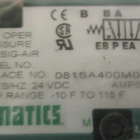Numatics 081SA400M000061 Pneumatic Solenoid Valve 150 PSIG Max 24 VDC 0.26 A