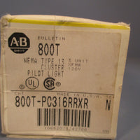 AllenBradley Cluster Pilot Light Ser. N 800TPC316RRXR