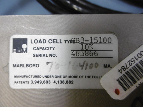 HBM Load Cell Scale SB3-15100 10K Capacity Sheer Beam 10' Cable