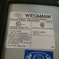 WIEGMANN METALLIC ENCLOSURE KNOCKOUTS 6" HEIGHT X 4" WIDTH B060404SCWW