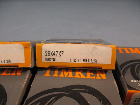 LOT OF (8) TIMKEN 28X47X7 METRIC SHAFT/OIL SEAL 28mm x 47mm x 7mm