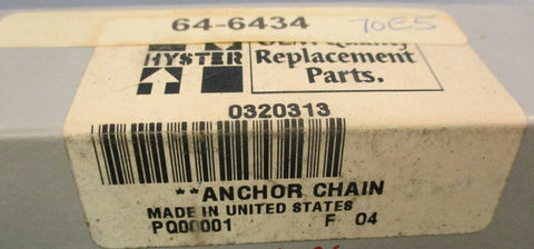 Hyster OEM 0320313 Anchor Chain For Forklift 57/8" Length 11/4" Width