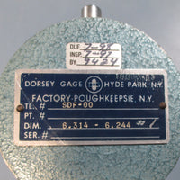 Dorsey Gage 2I10002MM Jeweled Snap Gage DIM. 6.3146.244 TL#SDF00 Used
